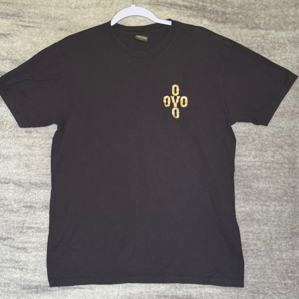 October's Very Own OVO Black T-Shirt Gold Logo Graphic Mens Large Short Sleeve